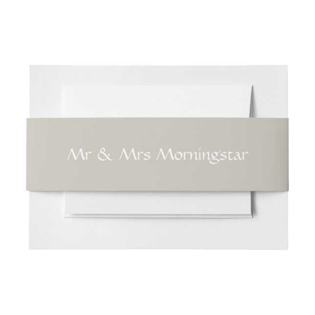 Mute Soft Beige Gold Einladungsbanderole (Vorderseite Beispiel)