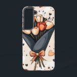 Mute Storm Samsung Galaxy Hülle<br><div class="desc">Eine duskische Blumengestalt mit Orangen- und Grautwolken.</div>