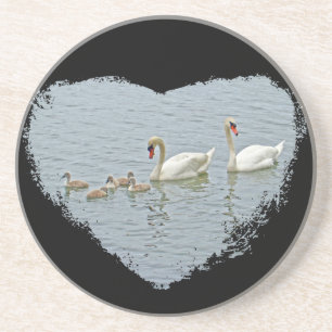 Mute Swan Famly Getränkeuntersetzer