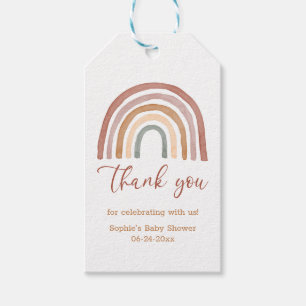 Mute Tones Boho Rainbow Vielen Dank Classic Round Geschenkanhänger