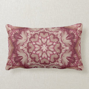Muted Burgund and Ivory Viktorianisch Floral Lendenkissen