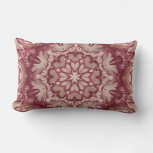 Muted Burgund and Ivory Viktorianisch Floral Lendenkissen
