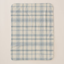 Muted Farmhouse Blue Plaid Baby Boy's Nursery