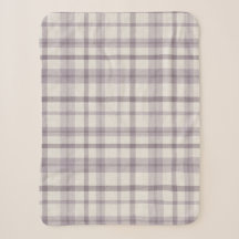 Muted Farmhouse Purple Plaid Baby Boy's Nursery