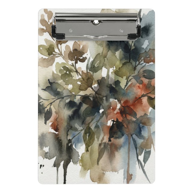 Muted Forest Watercolor Mini Klemmbrett (Vorderseite)