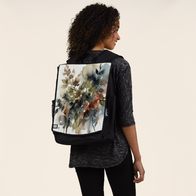Muted Forest Watercolor Rucksack (Ausgewaschen)