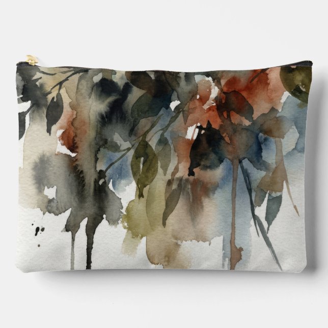 Muted Forest Watercolor Zubehörtasche (Vorderseite)