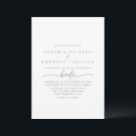 Muted Gray Simple Minimalist Spanish Wedding Einladung<br><div class="desc">This muted gray simple minimalist Spanish wedding invitation is perfect for a rustic wedding. The simple and elegant design features classic and fancy script typography in gray and white.</div>