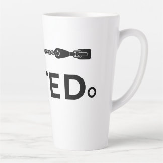 MUTED. Mug à latte isolé noir et blanc