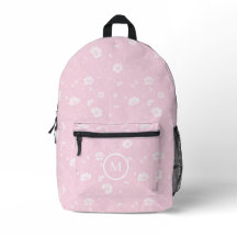 Muted Pink And White Wildflower Pattern 