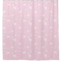 Muted Pink And White Wildflower Pattern