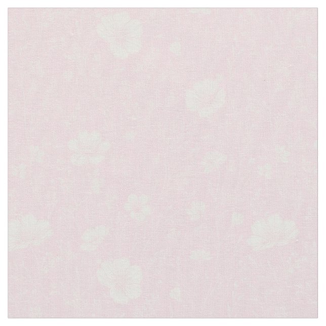 Muted Pink And White Wildflower Pattern Stoff (Nahaufnahme)