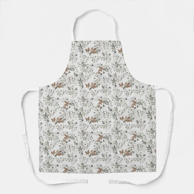 Muted Poinsettas All-Over Print Apron Schürze (Vorderseite)