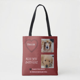 Muted Red Double-Sided Pet Tribute Tasche