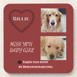 Muted Red Memory Tribute Getränkeuntersetzer