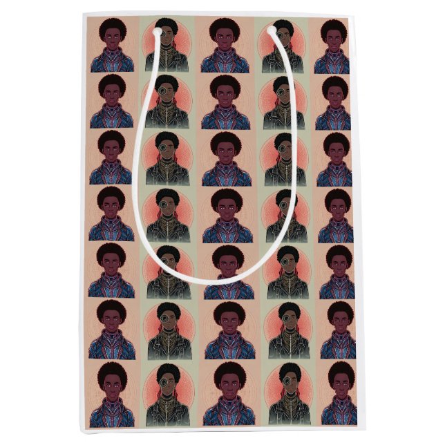 MutedColor Afrofuturist Kings Mittlere Geschenktüte (Vorderseite)