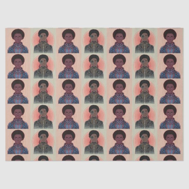 MutedColor Afrofuturist Kings Seidenpapier (Vorderseite)