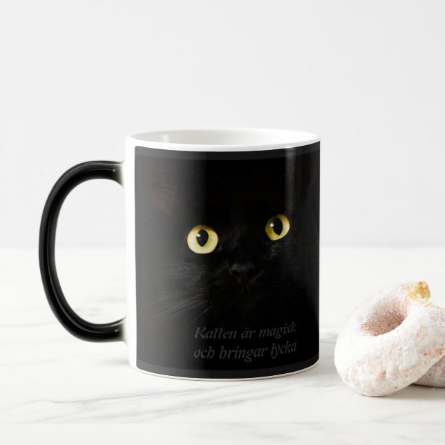 Muterande mugg — Katt Verwandlungstasse (Mit Donut)