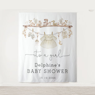Mutes Boho Baby Girl Dress Baby Dusche Begrüßung Wandteppich