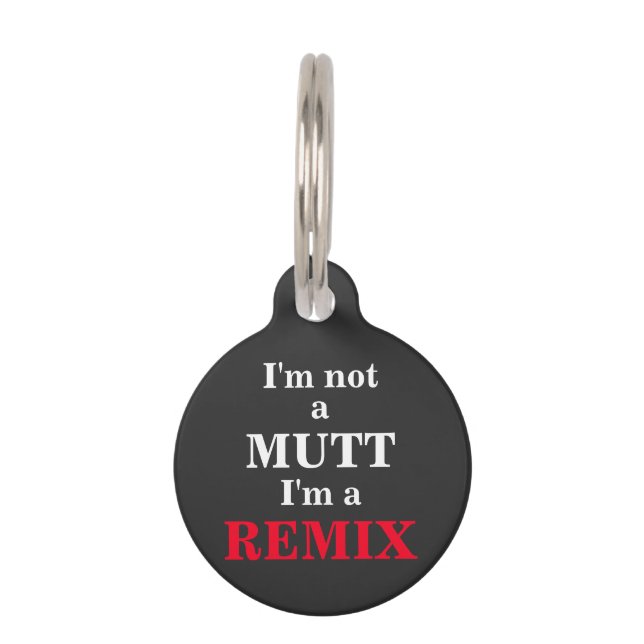 Muthund lustige spezielle Remix niedlich einzigart Haustiermarke (Vorderseite)