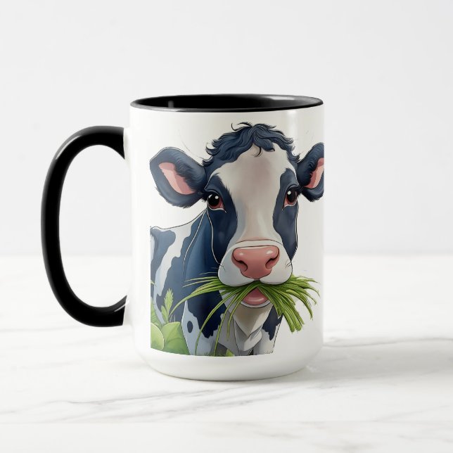 Mutig... glückliche Kuh. Tasse (Links)