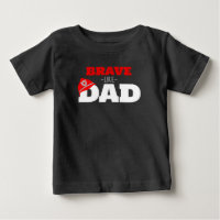Mutig wie Vater Feuerwehrmann Schwarzer T - Shirt