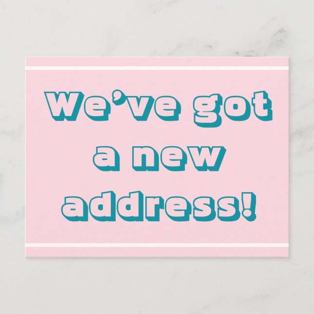 Mutig "wir haben eine neue Adresse!" Postkarte (Vorderseite)