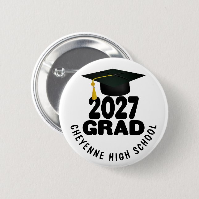 Mutige Abschlussklasse 2027 Button (Vorne & Hinten)