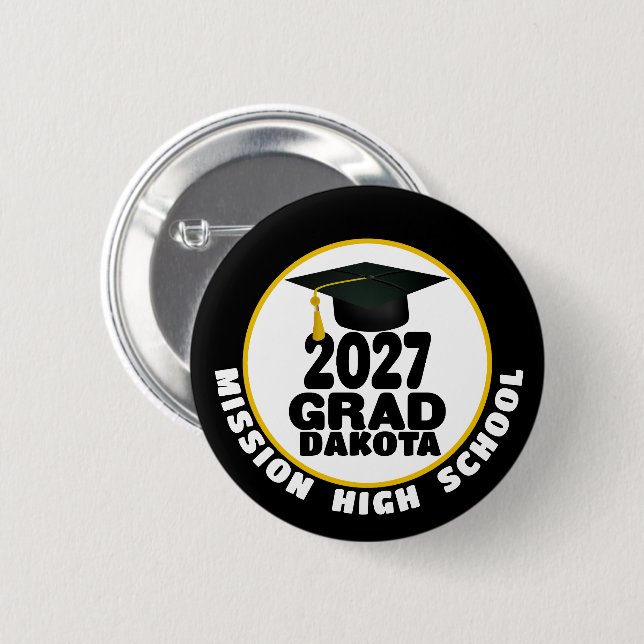 Mutige Abschlussklasse 2027 Button (Vorne & Hinten)