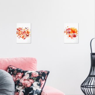 Mutige Affirmation der Wasserfarbe Kunst Bilderwand Sets