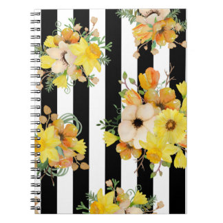 Mutige Blumenentwurfs-Gelb-Blumen Notizblock