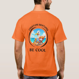Mutige Cartoon-Seemöwe im Kostüm – Bleib cool T-Shirt