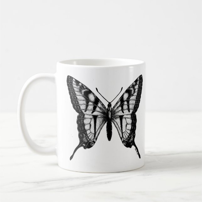 Mutige Frack-Schmetterlings-Kaffee-Tasse Kaffeetasse (Links)