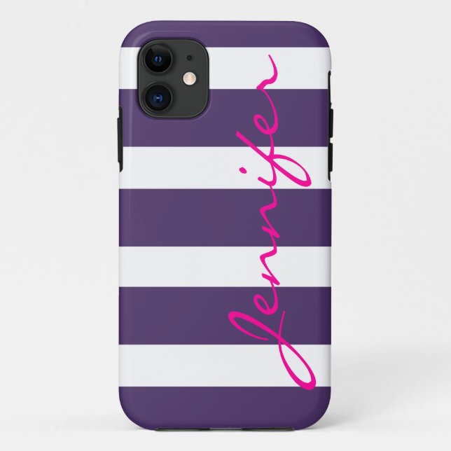 Mutige gestreifte iPhone 5 kaum dort Pflaume Case-Mate iPhone Hülle (Rückseite)