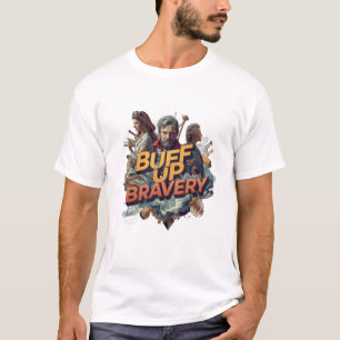 Mutige Grafik-T-Shirt mit dem Aufdruck 'Buff Up Br T-Shirt