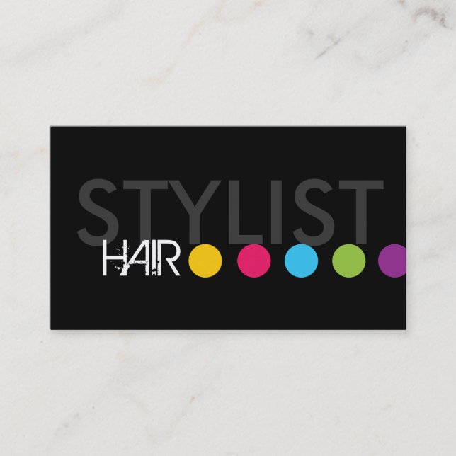 Mutige Haar-Stylist-Geschäfts-Karte Visitenkarte (Vorderseite)