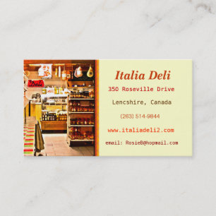 Mutige italienische Feinkostgeschäft-Visitenkarte Visitenkarte
