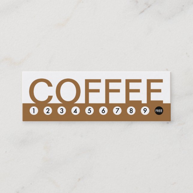 mutige KAFFEE-Kundenbindung Treuekarte (Vorderseite)