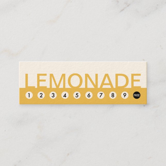 mutige LIMONADE-Kundenloyalität Treuekarte (Vorderseite)