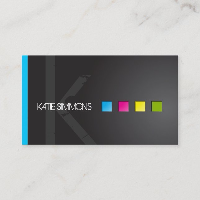 Mutige Maskenbildner-Visitenkarte Visitenkarte (Vorderseite)