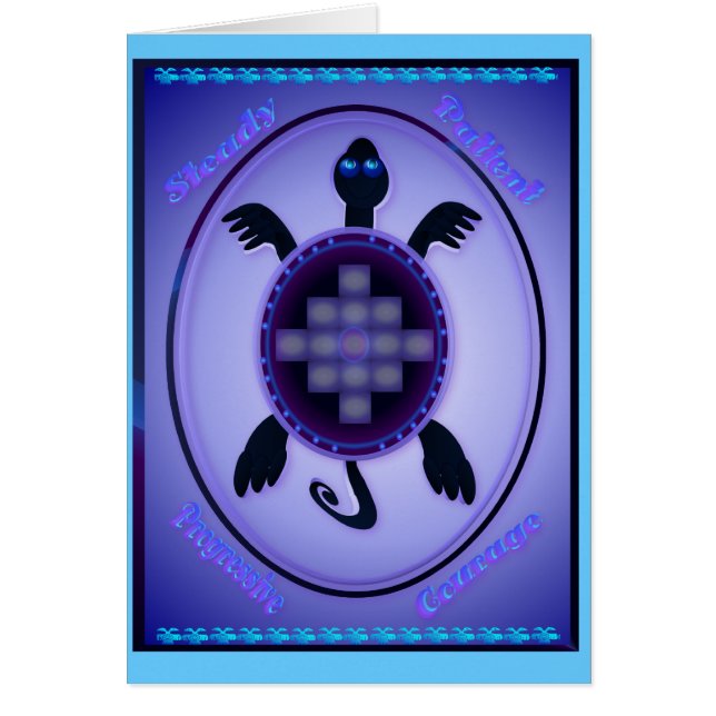 Mutige Schildkröte - mit Buchstaben (Vorne)