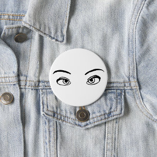 mutige Schwarz-Weiß-Illustration Button