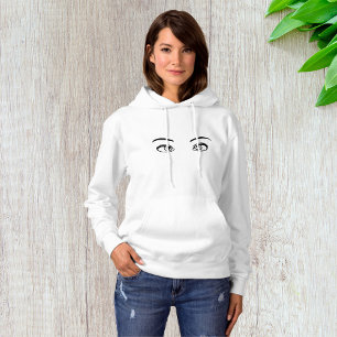 mutige Schwarz-Weiß-Illustration Hoodie