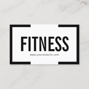 Mutige schwarze GrenzFitness-Geschäfts-Karte Visitenkarte