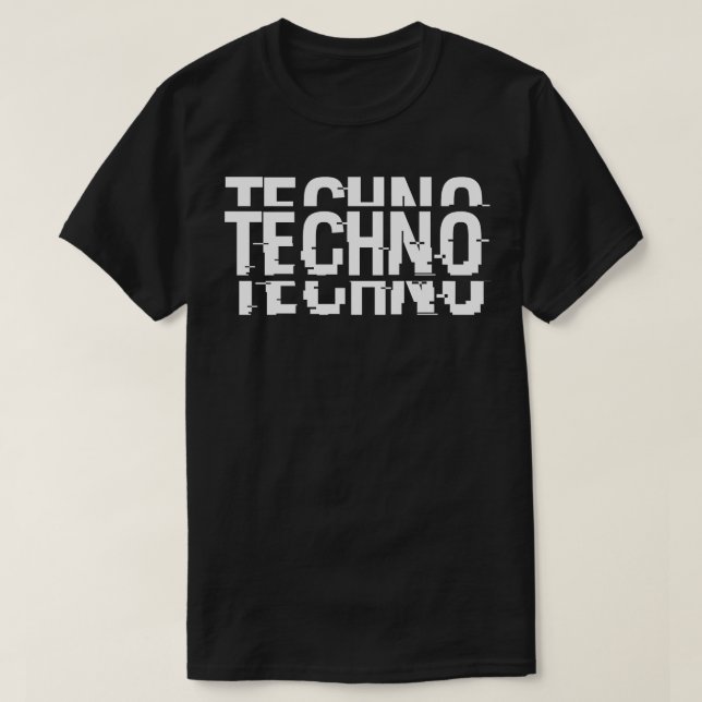 mutige Techno T-Shirt (Design vorne)