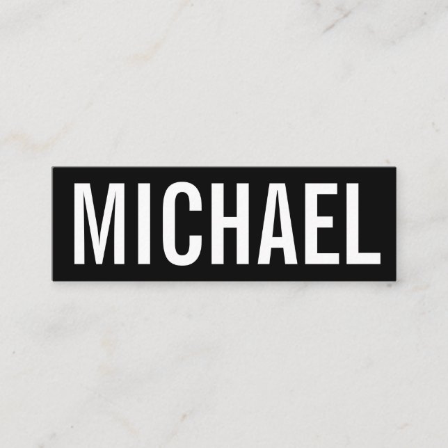 Mutige unbedeutende berufliche moderne mini visitenkarte (Vorderseite)