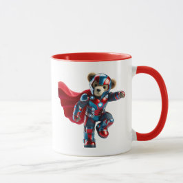 Mutiger Bär in Futurisrüstung. Tasse