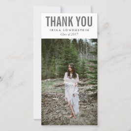 Mutiger einfacher Absolvent danken Ihnen Dankeskarte