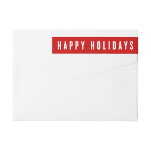 Mutiger Feiertags-Rücksendeadressen-Aufkleber des