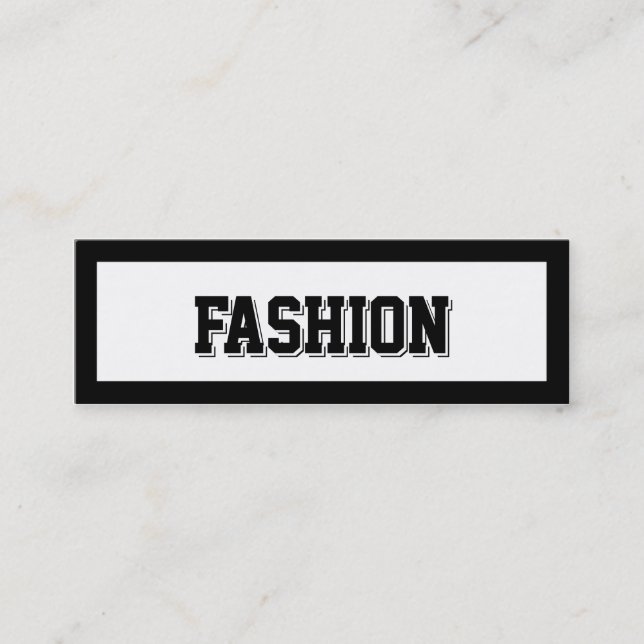 Mutiger Grenzmode-Stylist-Minigeschäfts-Karte Mini Visitenkarte (Vorderseite)